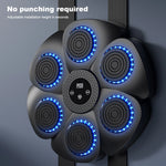 Music Boxing Machine Boxing Reaction Wall Target Adjustable Workout Boxing Target Machine Wall Mounted RGB Light for Kids Adults