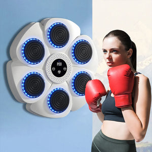 Music Boxing Machine Boxing Reaction Wall Target Adjustable Workout Boxing Target Machine Wall Mounted RGB Light for Kids Adults